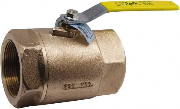 Conbraco - 1-1/2" Pipe, Standard Port, Lead Free Bronze Standard Ball Valve - 2 Piece, Female NPT Ends, Lever Handle, 600 WOG, 150 WSP - Makers Industrial Supply