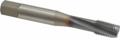 OSG - 3/8-24 UNF 3 Flute 3B Modified Bottoming Spiral Flute Tap - Powdered Metal, TiCN Finish, 2-15/16" OAL, Right Hand Flute, Right Hand Thread, H3, Series EXOTAP VC-10TI - Makers Industrial Supply