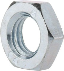 Value Collection - M14x2.00 Steel Right Hand Hex Jam Nut - 22mm Across Flats, 7mm High, Zinc-Plated Finish - Makers Industrial Supply