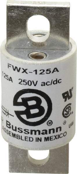 Cooper Bussmann - 250 VAC/VDC, 125 Amp, Fast-Acting Semiconductor/High Speed Fuse - Stud Mount Mount, 3-1/8" OAL, 200 (RMS), 50 at DC kA Rating, 1-7/32" Diam - Makers Industrial Supply