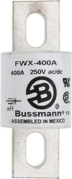 Cooper Bussmann - 250 VAC/VDC, 400 Amp, Fast-Acting Semiconductor/High Speed Fuse - Stud Mount Mount, 3-27/32" OAL, 200 (RMS), 50 at DC kA Rating, 1-1/2" Diam - Makers Industrial Supply