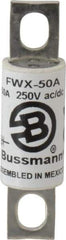 Cooper Bussmann - 250 VAC/VDC, 50 Amp, Fast-Acting Semiconductor/High Speed Fuse - Stud Mount Mount, 3-3/16" OAL, 200 (RMS), 50 at DC kA Rating, 0.81" Diam - Makers Industrial Supply