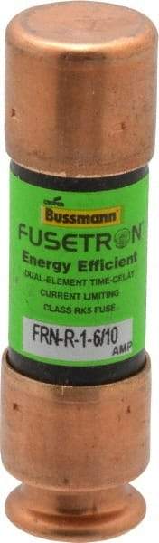 Cooper Bussmann - 125 VDC, 250 VAC, 1.6 Amp, Time Delay General Purpose Fuse - Fuse Holder Mount, 50.8mm OAL, 20 at DC, 200 (RMS) kA Rating, 9/16" Diam - Makers Industrial Supply