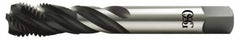 OSG - 1-1/2 - 8 UNS 5 Flute 2B Modified Bottoming Spiral Flute Tap - Vanadium High Speed Steel, Oxide Finish, 200mm OAL, Right Hand Flute, Right Hand Thread, Series 13015 - Makers Industrial Supply