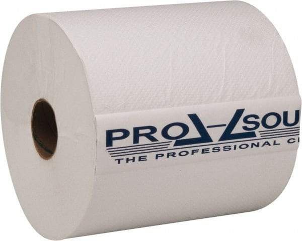 PRO-SOURCE - Hard Roll of 1 Ply White Paper Towels - 7-7/8" Wide, 800' Roll Length - Makers Industrial Supply