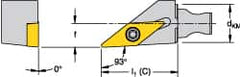 Kennametal - Left Hand Cut, Size KM12, VB.. 1103 Insert Compatiblity, External Modular Turning & Profiling Cutting Unit Head - 8mm Ctr to Cutting Edge, 20mm Head Length, Through Coolant, Series Micro Screw-On - Makers Industrial Supply