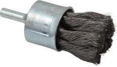 Weiler - 1-1/8" Brush Diam, Knotted, End Brush - 1/4" Diam Shank, 20,000 Max RPM - Makers Industrial Supply