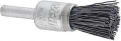 Weiler - 320 Grit, 1/2" Brush Diam, Crimped, End Brush - Extra Fine Grade, 1/4" Diam Shank, 10,000 Max RPM - Makers Industrial Supply