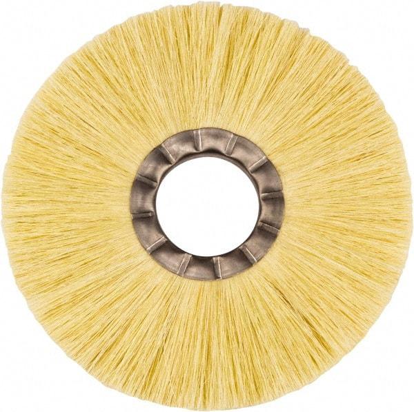 Weiler - 8" OD, 2" Arbor Hole, Natural Fiber Wheel Brush - 5/8" Face Width, 2-1/2" Trim Length, 5,000 RPM - Makers Industrial Supply