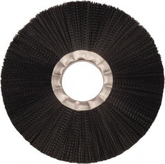 Weiler - 8" OD, 2" Arbor Hole, Nylon Wheel Brush - 3/4" Face Width, 2-1/2" Trim Length, 0.02" Filament Diam, 5,000 RPM - Makers Industrial Supply