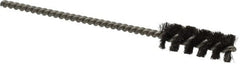 Weiler - 1" Long x 3/8" Diam Steel Tube Brush - Single Spiral, 3-1/2" OAL, 0.004" Wire Diam, 1/8" Shank Diam - Makers Industrial Supply