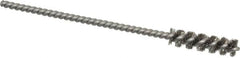 Weiler - 1/4" Diam Helical Stainless Steel Tube Brush - 0.004" Filament Diam, 1" Brush Length, 3-1/2" OAL, 1/8" Diam Stainless Steel Shank - Makers Industrial Supply