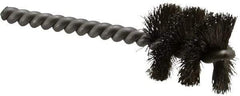 Weiler - 1" Diam Helical Stainless Steel Tube Brush - 0.008" Filament Diam, 1" Brush Length, 3-1/2" OAL, 1/4" Diam Stainless Steel Shank - Makers Industrial Supply