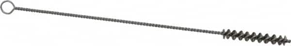 Weiler - 1-1/2" Long x 1/4" Diam Steel Hand Tube Brush - Single Spiral, 7" OAL, 0.003" Wire Diam, 3/32" Shank Diam - Makers Industrial Supply