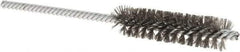 Weiler - 1/2" Diam Helical Steel Tube Brush - Double Spiral, 0.004" Filament Diam, 2" Brush Length, 5" OAL, 5/32" Diam Shank - Makers Industrial Supply