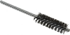 Weiler - 5/8" Diam Helical Steel Tube Brush - Double Spiral, 0.008" Filament Diam, 2" Brush Length, 5" OAL, 7/32" Diam Shank - Makers Industrial Supply