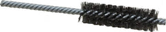 Weiler - 3/4" Diam Helical Steel Tube Brush - Double Spiral, 0.006" Filament Diam, 2-1/2" Brush Length, 5-1/2" OAL, 1/4" Diam Shank - Makers Industrial Supply