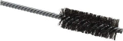 Weiler - 7/8" Diam Helical Steel Tube Brush - Double Spiral, 0.006" Filament Diam, 2-1/2" Brush Length, 5-1/2" OAL, 1/4" Diam Shank - Makers Industrial Supply