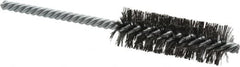 Weiler - 7/8" Diam Helical Steel Tube Brush - Double Spiral, 0.0104" Filament Diam, 2-1/2" Brush Length, 5-1/2" OAL, 1/4" Diam Shank - Makers Industrial Supply