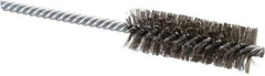 Weiler - 7/8" Diam Helical Stainless Steel Tube Brush - Double Spiral, 0.006" Filament Diam, 2-1/2" Brush Length, 5-1/2" OAL, 1/4" Diam Shank - Makers Industrial Supply