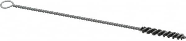 Weiler - 1-1/2" Long x 1/4" Diam Steel Hand Tube Brush - Single Spiral, 7" OAL, 0.006" Wire Diam, 3/32" Shank Diam - Makers Industrial Supply
