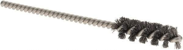 Weiler - 5/16" Diam Helical Steel Tube Brush - 0.005" Filament Diam, 1" Brush Length, 3-1/2" OAL, 1/8" Diam Stainless Steel Shank - Makers Industrial Supply