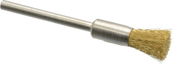 Weiler - 1/4" Brush Diam, Crimped, End Brush - 1/8" Diam Shank, 37,000 Max RPM - Makers Industrial Supply