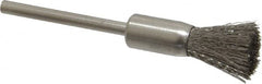 Weiler - 5/16" Brush Diam, Crimped, End Brush - 1/8" Diam Shank, 25,000 Max RPM - Makers Industrial Supply