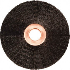 Weiler - 3" OD, 1/2" Arbor Hole, Nylon Wheel Brush - 3/8" Face Width, 1" Trim Length, 0.01" Filament Diam, 20,000 RPM - Makers Industrial Supply