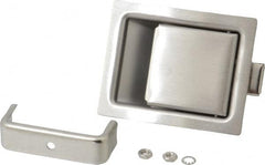 Made in USA - 5" Long x 2.68" Wide x 1-15/16" High, Paddle Latch - Stainless Steel, with Brushed Finish - Makers Industrial Supply