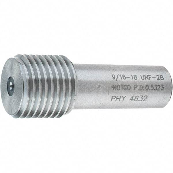 SPI - 9/16-18, Class 2B, Single End Plug Thread No Go Gage - Steel, Size 3 Handle Not Included - Makers Industrial Supply