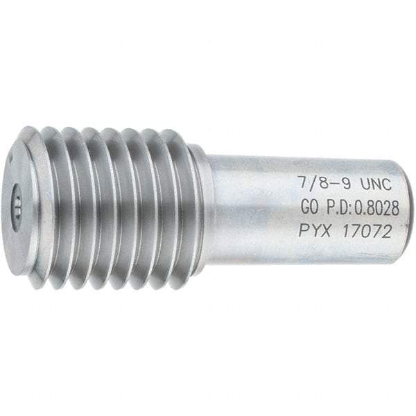 SPI - 7/8-9, Class 2B, 3B, Single End Plug Thread Go Gage - Steel, Size 4 Handle Not Included - Makers Industrial Supply