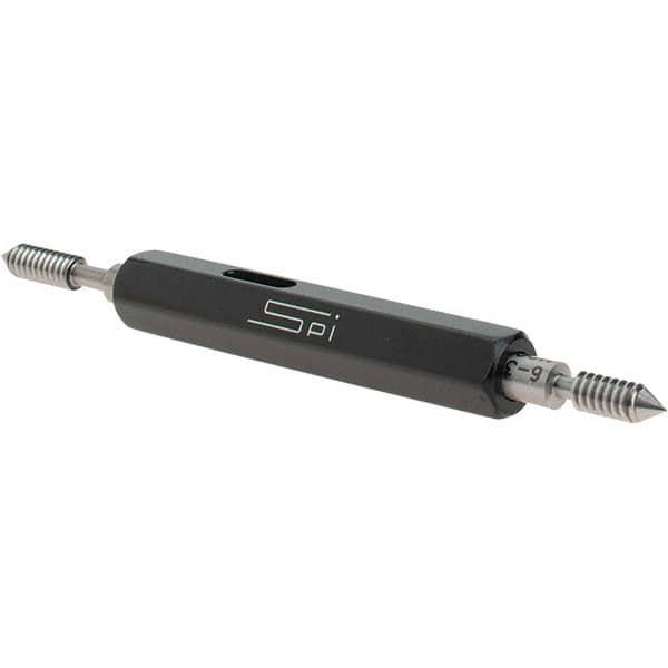 SPI - #6-32, Class 3B, Double End Plug Thread Go/No Go Gage - Steel, Size 00 Handle Included - Makers Industrial Supply