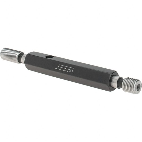 SPI - 3/8-24, Class 2B, Double End Plug Thread Go/No Go Gage - Steel, Size 2 Handle Included - Makers Industrial Supply