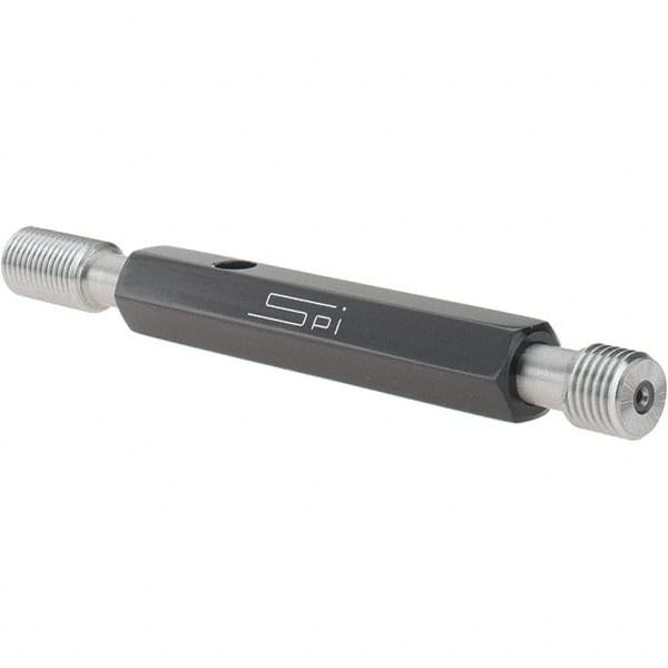 SPI - 7/16-20, Class 2B, Double End Plug Thread Go/No Go Gage - Steel, Size 2 Handle Included - Makers Industrial Supply