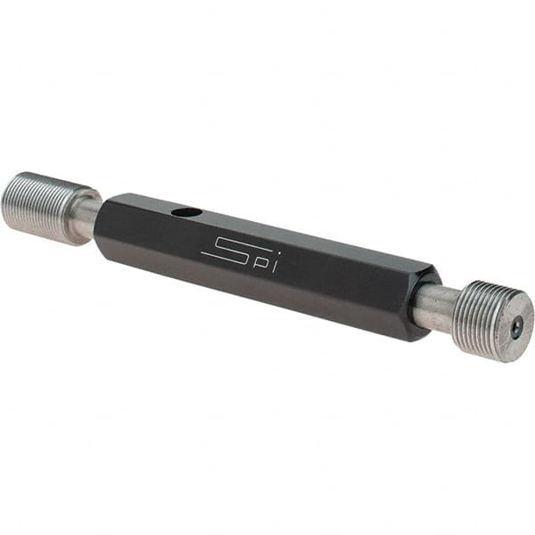 SPI - 1/2-28, Class 2B, Double End Plug Thread Go/No Go Gage - Steel, Size 2 Handle Included - Makers Industrial Supply