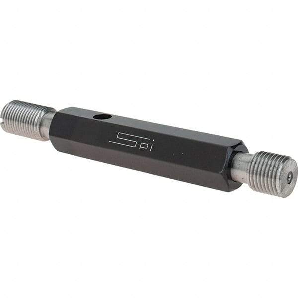 SPI - 9/16-18, Class 3B, Double End Plug Thread Go/No Go Gage - Steel, Size 3 Handle Included - Makers Industrial Supply