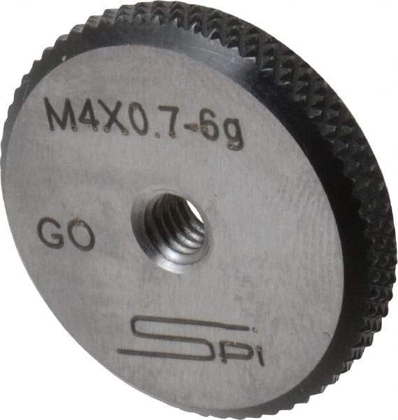 SPI - M4x0.7 Go Single Ring Thread Gage - Class 6G, Oil Hardened Nonshrinking Steel (OHNS), NPL Traceability Certification Included - Makers Industrial Supply