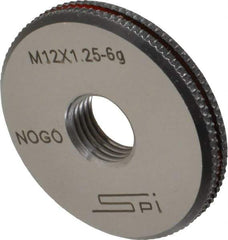 SPI - M12x1.25 No Go Single Ring Thread Gage - Class 6G, Oil Hardened Nonshrinking Steel (OHNS), NPL Traceability Certification Included - Makers Industrial Supply