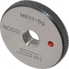 SPI - M8x1 No Go Single Ring Thread Gage - Class 6G, Oil Hardened Nonshrinking Steel (OHNS), NPL Traceability Certification Included - Makers Industrial Supply