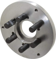 Buck Chuck Company - Adapter Back Plate for 8" Diam Self Centering Lathe Chucks - D1-5 Mount, 2.39" Through Hole Diam, 6.283mm ID, 7.87" OD, 0.794" Flange Height, Steel - Makers Industrial Supply