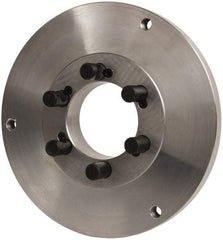 Buck Chuck Company - Adapter Back Plate for 12" Diam Self Centering Lathe Chucks - D1-8 Mount, 2" Through Hole Diam, 10.221mm ID, 12.6" OD, 0.989" Flange Height, Steel - Makers Industrial Supply