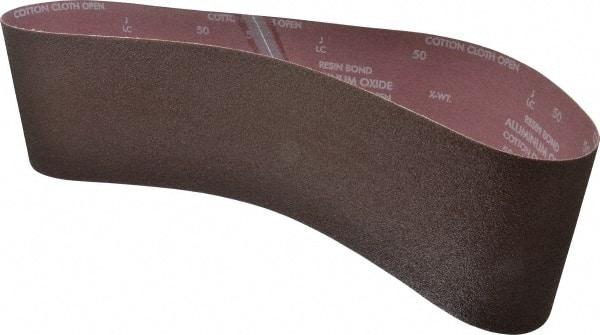 Norton - 6" Wide x 48" OAL, 50 Grit, Aluminum Oxide Abrasive Belt - Aluminum Oxide, Coarse, Coated - Makers Industrial Supply