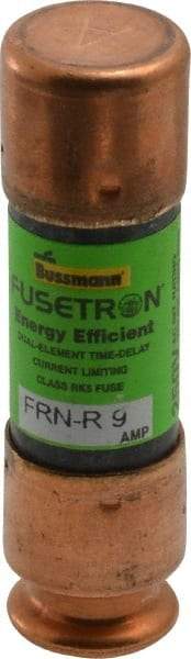 Cooper Bussmann - 125 VDC, 250 VAC, 9 Amp, Time Delay General Purpose Fuse - Fuse Holder Mount, 50.8mm OAL, 20 at DC, 200 (RMS) kA Rating, 9/16" Diam - Makers Industrial Supply