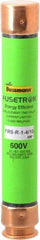 Cooper Bussmann - 300 VDC, 600 VAC, 1.4 Amp, Time Delay General Purpose Fuse - Fuse Holder Mount, 127mm OAL, 20 at DC, 200 (RMS) kA Rating, 13/16" Diam - Makers Industrial Supply