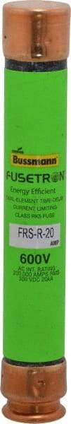 Cooper Bussmann - 300 VDC, 600 VAC, 20 Amp, Time Delay General Purpose Fuse - Fuse Holder Mount, 127mm OAL, 20 at DC, 200 (RMS) kA Rating, 13/16" Diam - Makers Industrial Supply