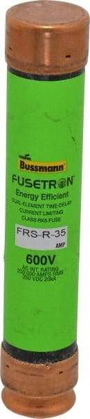 Cooper Bussmann - 250 VDC, 600 VAC, 35 Amp, Time Delay General Purpose Fuse - Fuse Holder Mount, 5-1/2" OAL, 20 at DC, 200 (RMS) kA Rating, 1-1/16" Diam - Makers Industrial Supply