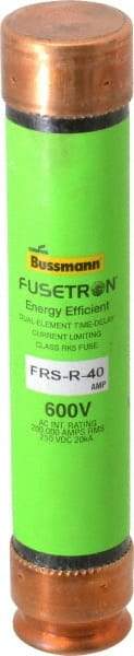 Cooper Bussmann - 250 VDC, 600 VAC, 40 Amp, Time Delay General Purpose Fuse - Fuse Holder Mount, 5-1/2" OAL, 20 at DC, 200 (RMS) kA Rating, 1-1/16" Diam - Makers Industrial Supply