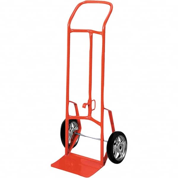 Wesco Industrial Products - 800 Lb Capacity 48" OAH Hand Truck - 14 x 7-1/2" Base Plate, Continuous Handle, Steel, Mold-On Rubber Wheels - Makers Industrial Supply