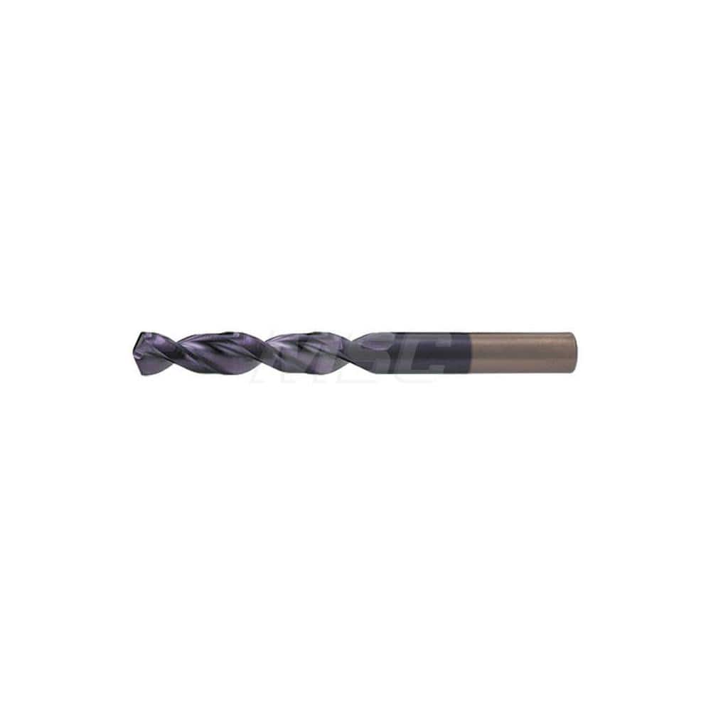 Screw Machine Length Drill Bit: 0.104″ Dia, 135 °, Cobalt Coated, Right Hand Cut, Parabolic Flute, Straight-Cylindrical Shank, Series 2175A